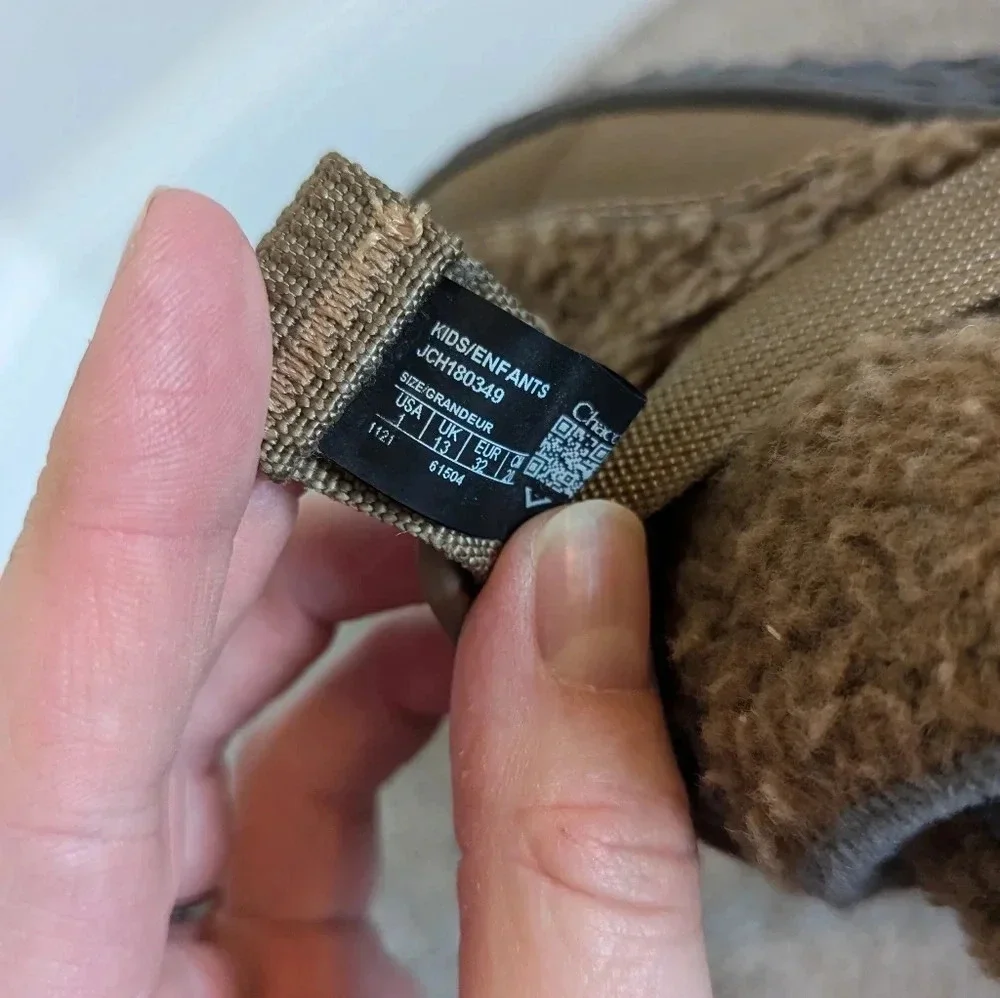 Chaco Ramble Fluff Brown Slip-on Bootie sz 1